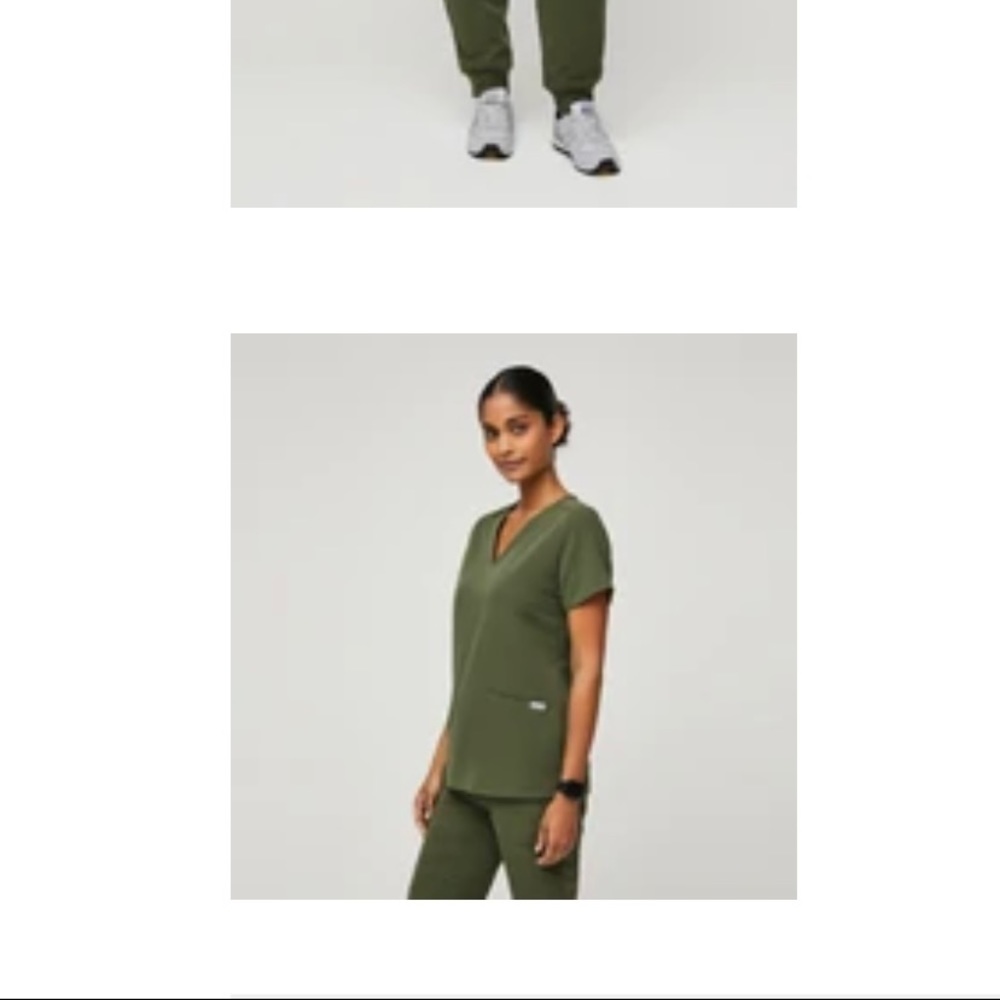 FIGS SCRUB SET IN DARK OLIVE